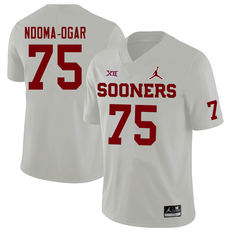 Oklahoma Sooners #75 E.J. Ndoma-Ogar College Football Jerseys Sale-White